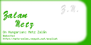 zalan metz business card