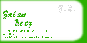 zalan metz business card